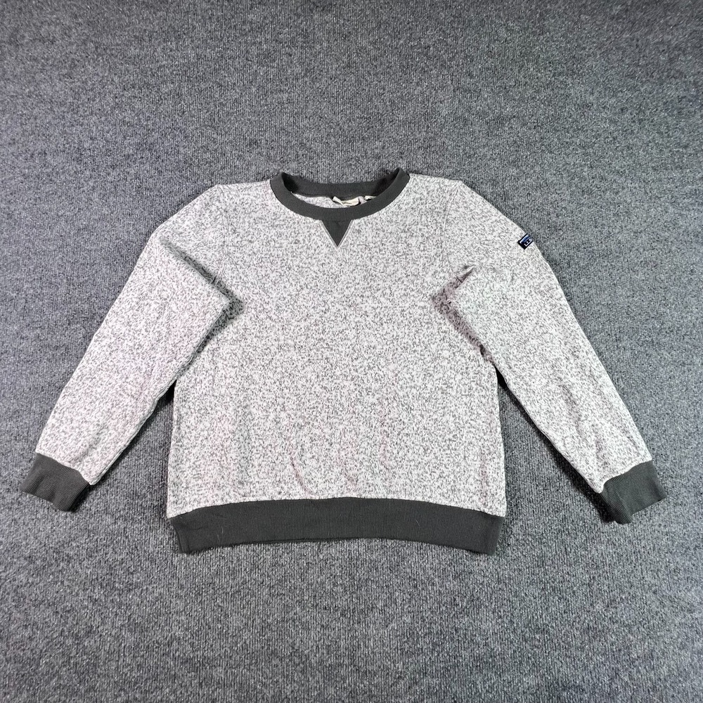 L.L. Bean Sweater Womens S Gray Tight-Knit Pullover 510694 Holiday Preppy Career